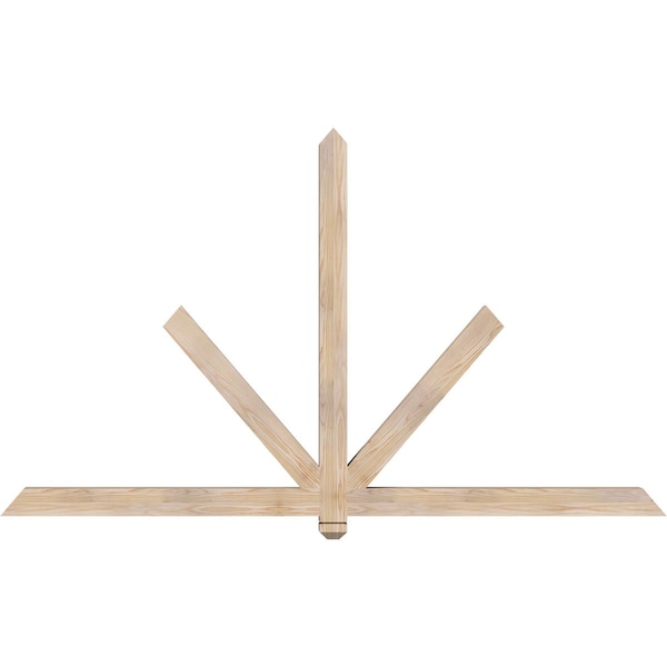 Ekena Millwork Kennewick Smooth Timber Gable Bracket, Douglas Fir, 84"W x 49"H x 3 1/2"D x 3 1/2"F, 14/12 Pitch GBW084X49X0404KEN00SDF - main